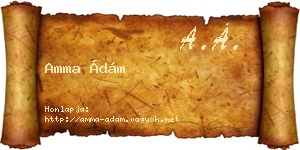 Amma Ádám névjegykártya
