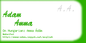 adam amma business card